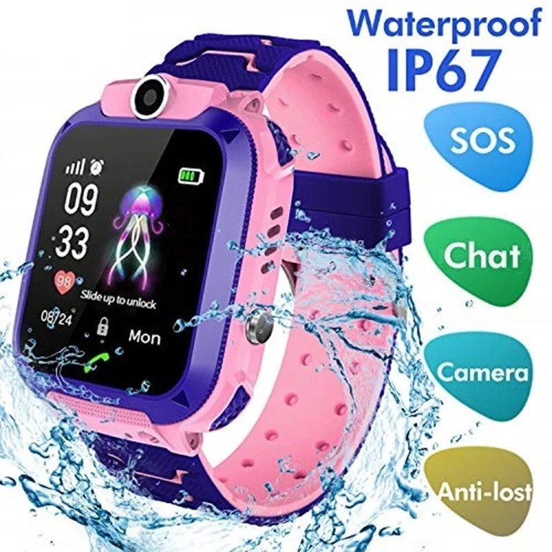Smartwatch Digital Watches For Kid Girl - Детские умные часы 2G, SOS-вызов, LBS,
