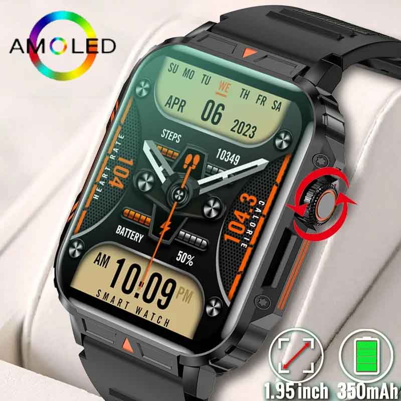 Smartwatch Military Watches For Men - 1,91 уличные военные Смарт-часы, мужские Bluetooth-часы