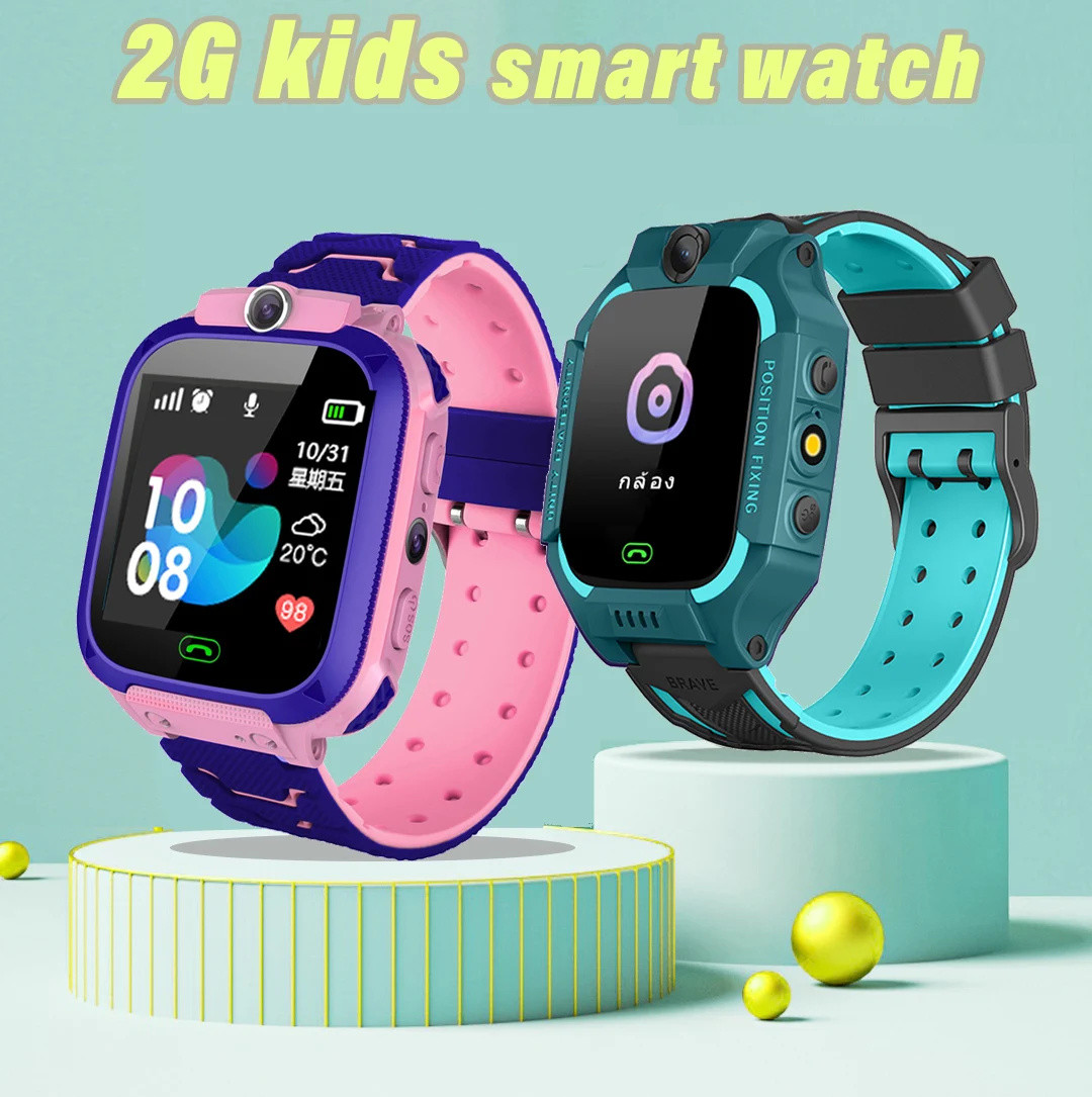 Smartwatch Digital Watches For Kid Girl - Q12 Детские Смарт-часы 2G SOS-вызов LBS