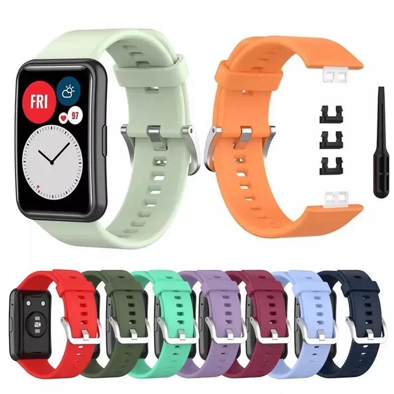 Huawei Smartwatch Watch Fit - Цветной силиконовый ремешок для часов Huawei