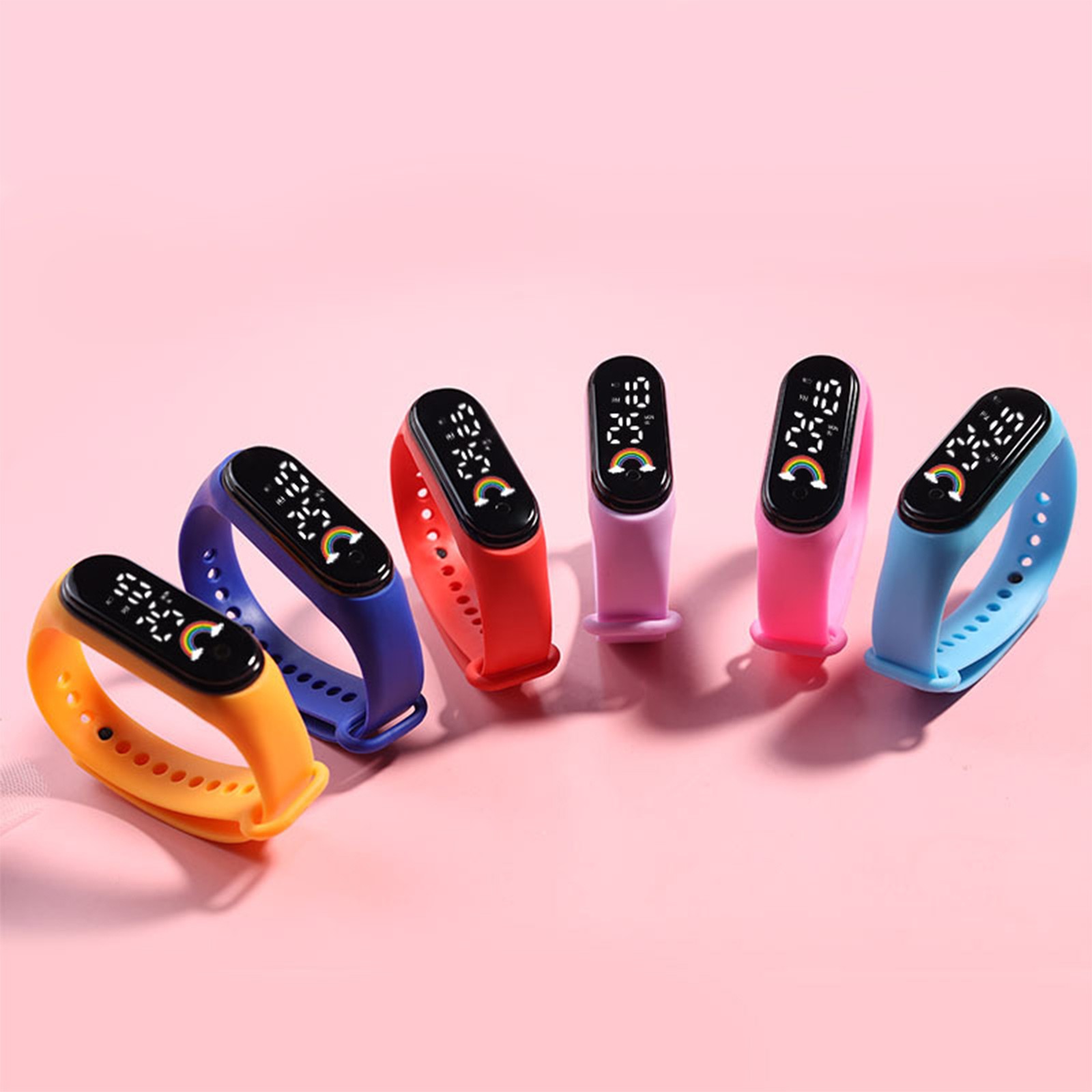 Smartwatch Digital Watches For Kid Girl - Разноцветные детские умные часы со светодиодной