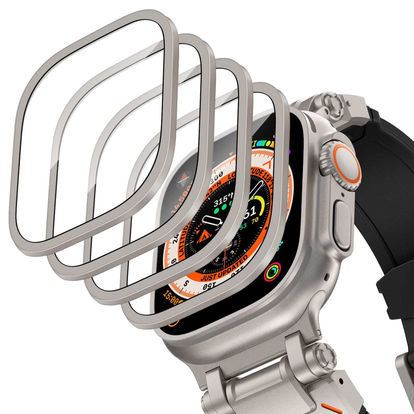 Smartwatch Watches Gift For Men - Чехол из алюминиевого сплава + закаленное