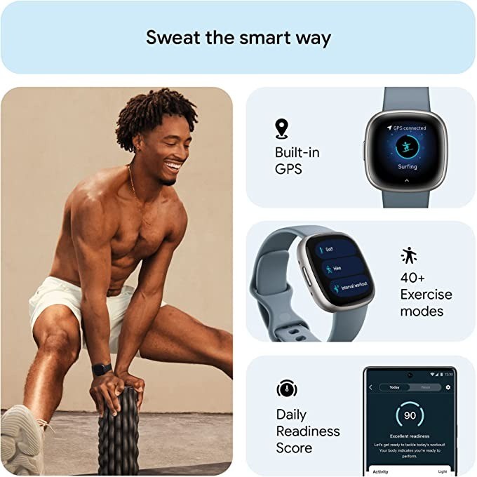 Смарт-часы Fitbit Versa 4, вст – обзор и цена Heart Rate Gps Watch