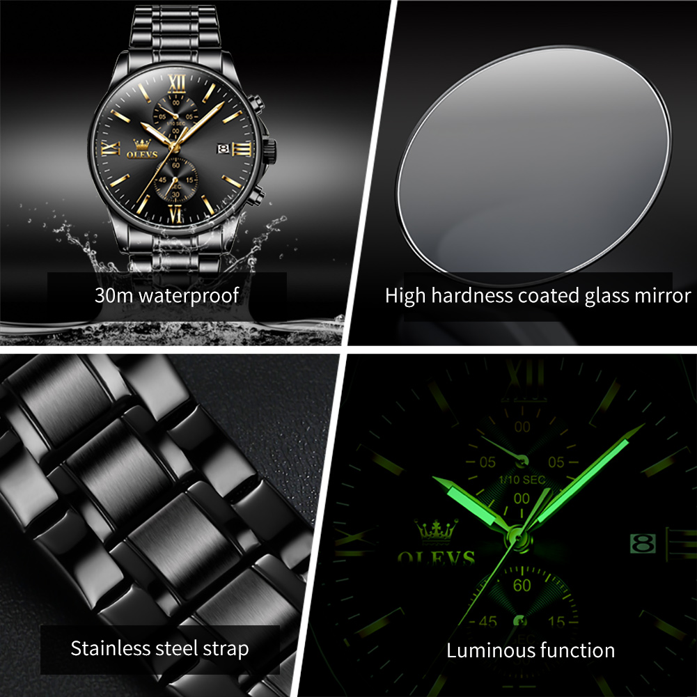 OLEVS 2886 Классические черные – обзор и цена Smartwatch Watches For Men Brands