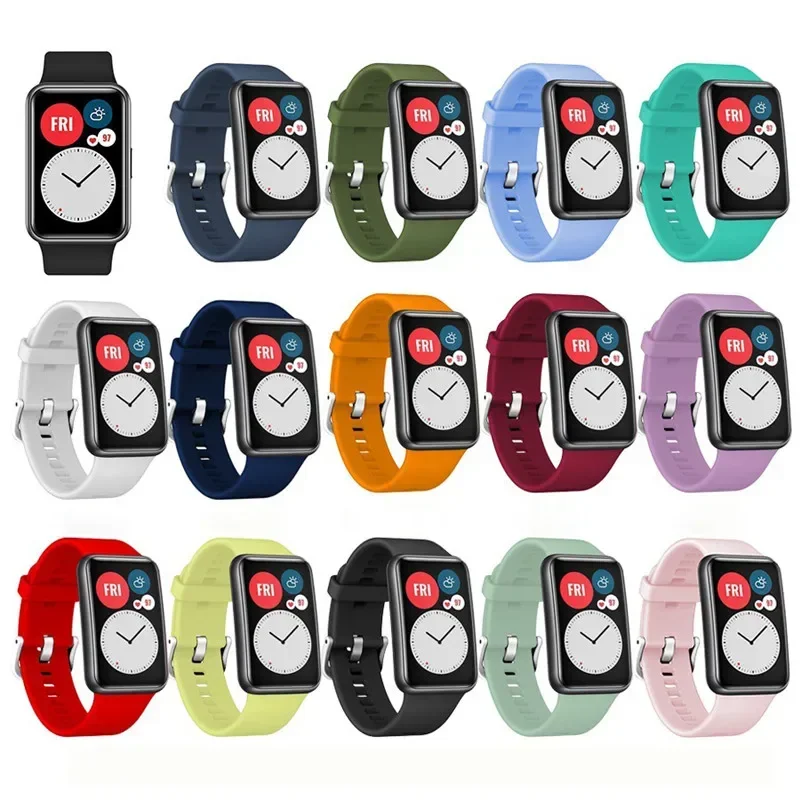 Цветной силиконовый ремешок дл – обзор и цена Huawei Smartwatch Watch Fit