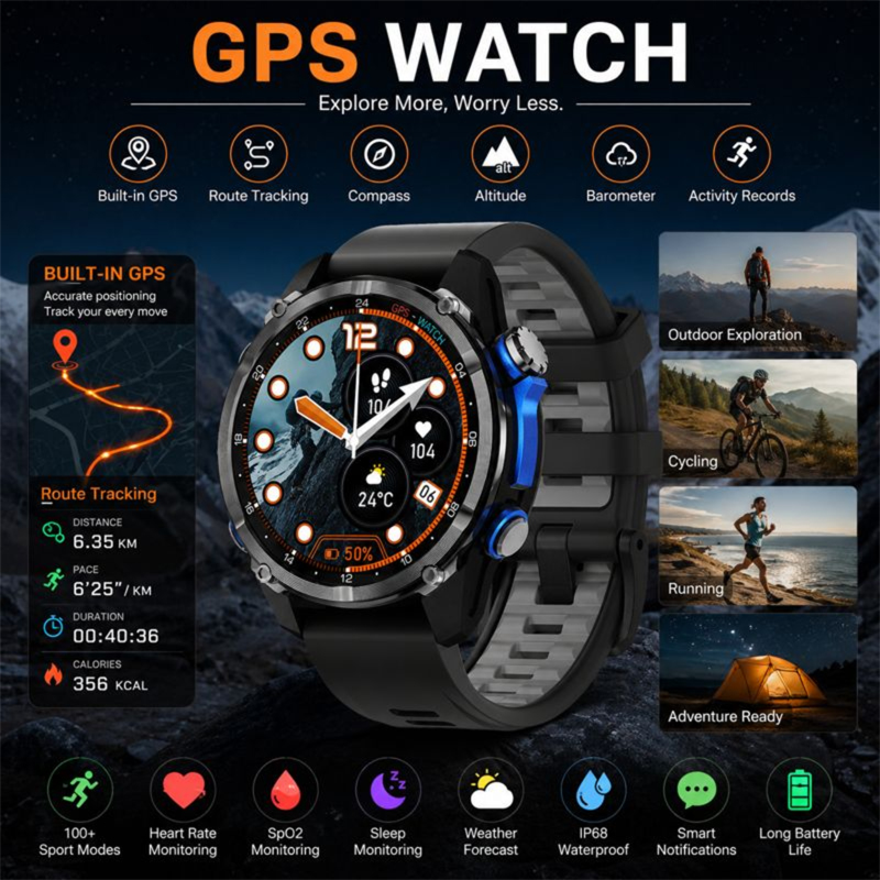 Смарт-часы HD350 Pro военного  – обзор и цена Smartwatch Watches Gift For Men