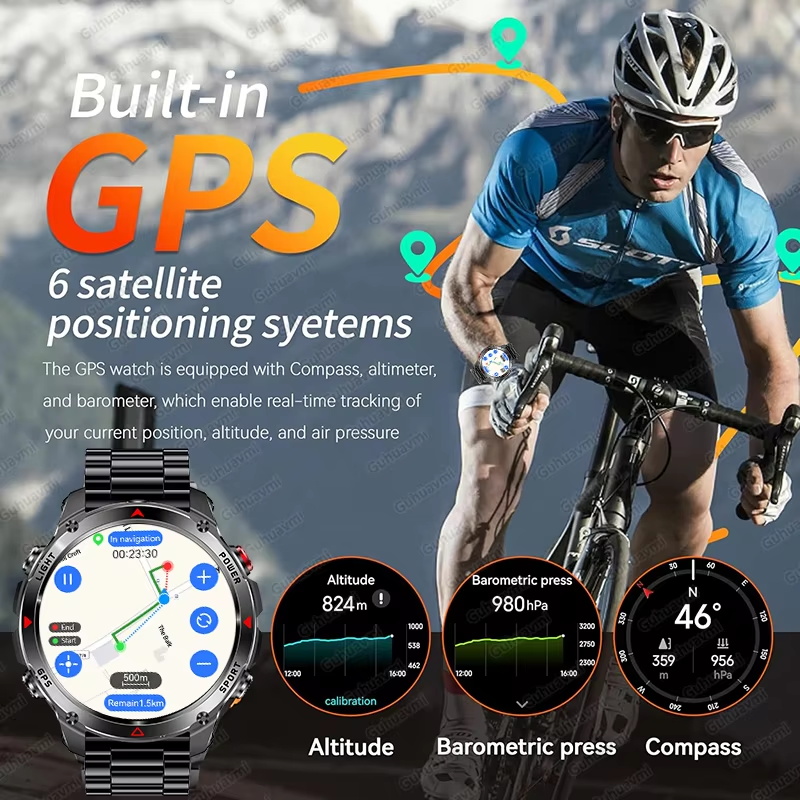 Военные умные часы с GPS, 540  – обзор и цена Smartwatch Professional Watches For Men