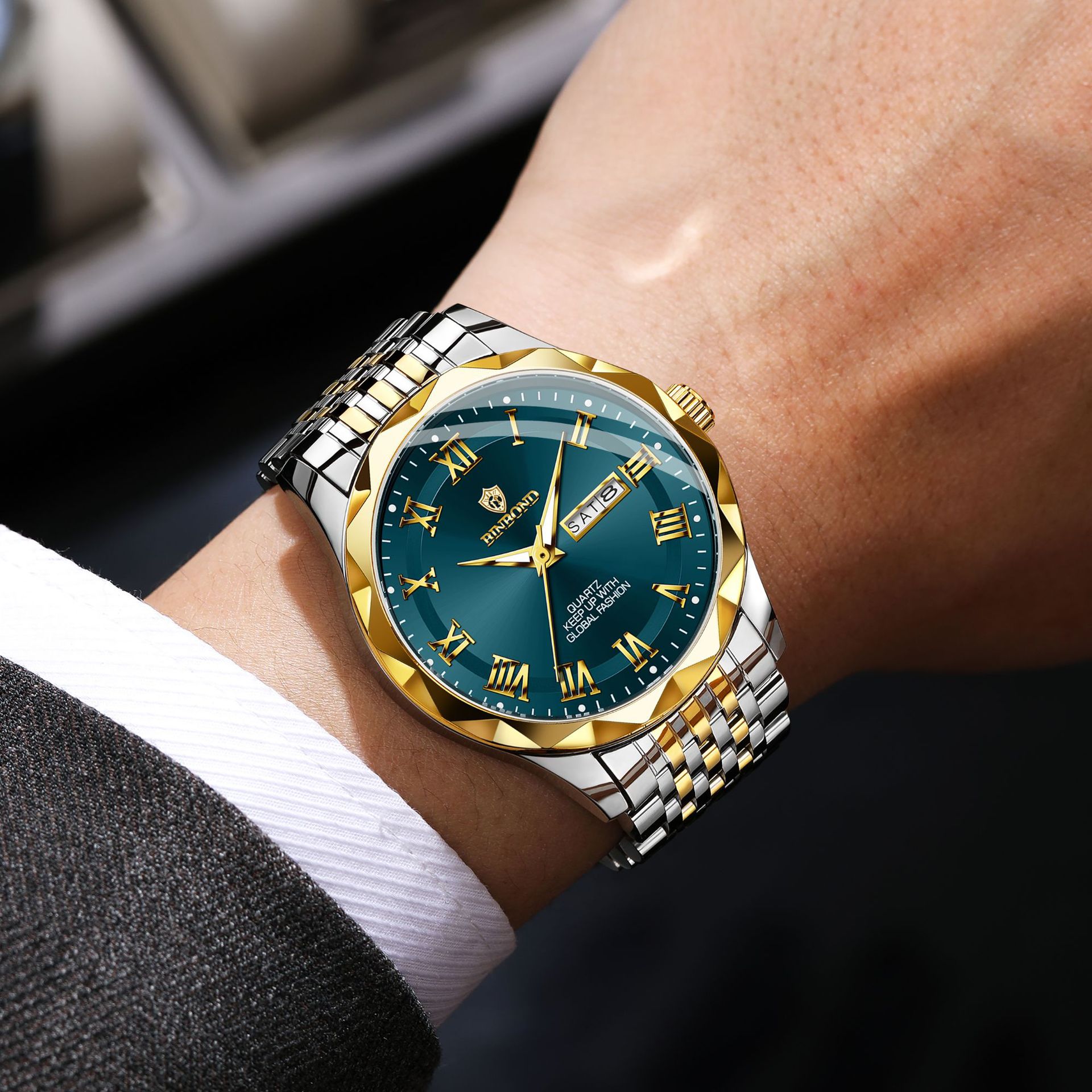 BINBOND Роскошные кварцевые на – обзор и цена Smartwatch Casual Watches For Men