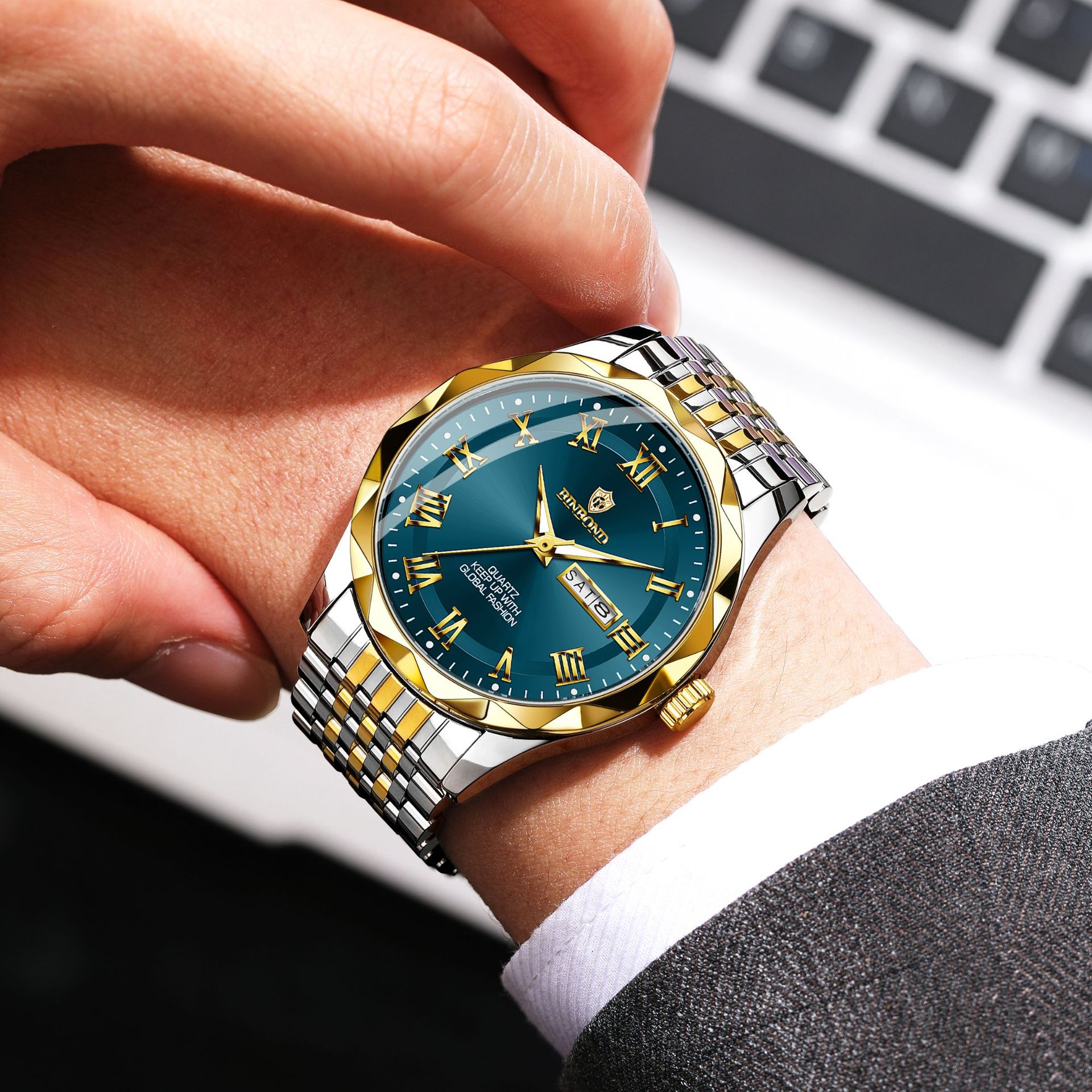 BINBOND Роскошные кварцевые на – обзор и цена Smartwatch Casual Watches For Men